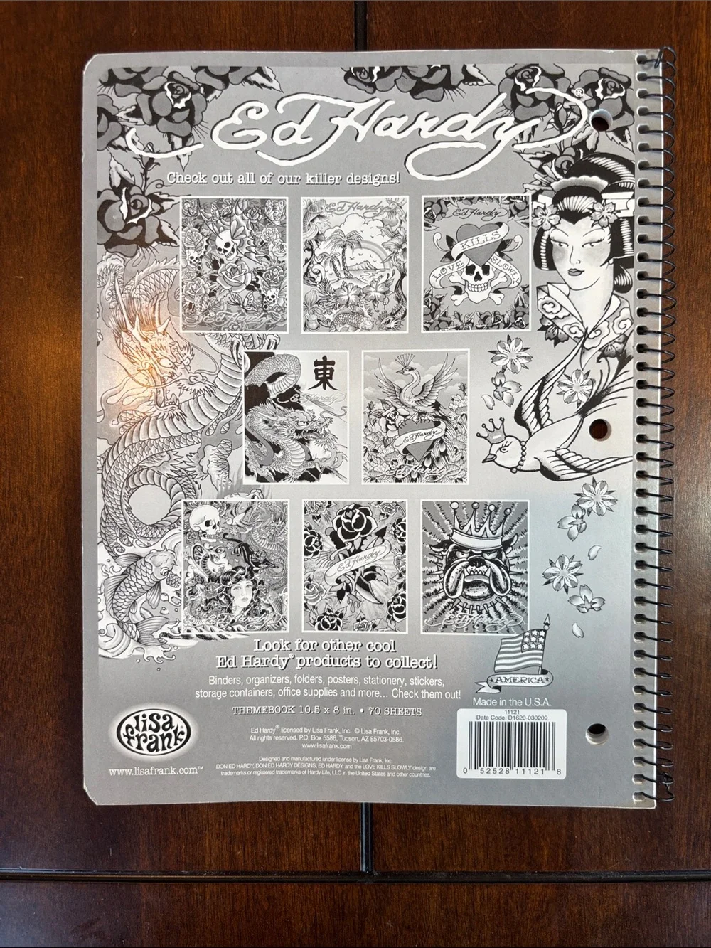 Ed Hardy Collectible Spiral Notebooks School Supplies Office